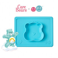 Ezpz  -  Ezpz Silikonowa Miseczka z Podkładką 2w1 Care Bears™ Troskliwe Misie Bowl Misia Życzliwe Serce Wish Bear Turkusowa