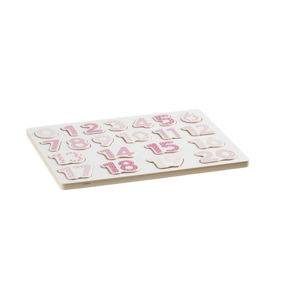 Kids Concept  -  Puzzle Drewniane Cyfry Różowe