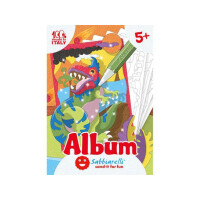 Sabbiarelli - Sabbiarelli  -  Album do Kolorowania Magicznym Piaskiem, Dinozaury, 5l+