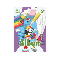 Sabbiarelli - Sabbiarelli  -  Album do Kolorowania Magicznym Piaskiem, Wesołe Zwierzątka, 3l+