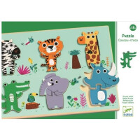 Djeco -  Puzzle Drewniane Dżungla 
