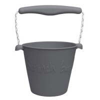 Funkit World  -  Scrunch - Bucket Zwijane Wiaderko Silikonowe  -  Ciemny Szary Antracyt
