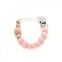 Loulou Lollipop  -  Drewniana Zawieszka do Gryzaka i Smoczka Delicate Pink  -  Naturalna