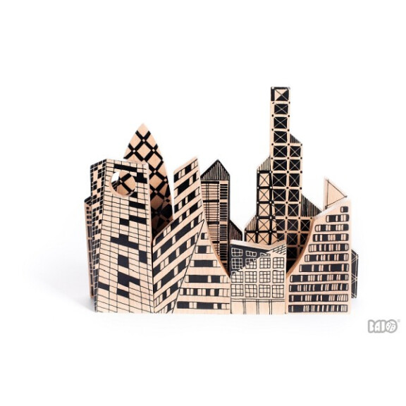 Bajo - Drewniane Klocki Puzzle City Miasto