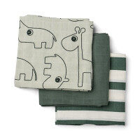 Done by Deer -  Pieluszka 70x70cm 3szt green