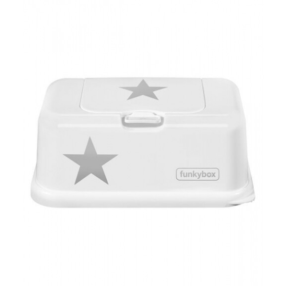 Funkybox  -  Pojemnik na Chusteczki White Silver Star