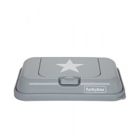 Funkybox  -  Pojemnik na Chusteczki to go Grey White Star