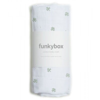 Funkybox  -  Pieluszka Bawełniana 70x70 Vintage Olive Lucky Clover