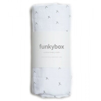 Funkybox  -  Pieluszka Bawełniana 70x70 Dark Grey Wonderful