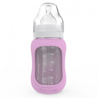 Eco Viking  -  Antykolkowa Butelka Szklana Szeroka dla Niemowląt 180 ml  Lavender