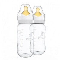 Eco Viking  -  Antykolkowa Butelka Szklana Szeroka dla Niemowląt 240ml 2szt