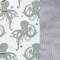 La Millou  -  Velvet Collection  -  Podusia Sleepy pig  -  sea Beauties Grey  -  Dark Grey