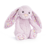 JellyCat - przytulanka maskotka Blossom Królik Fioletowy Kolorowe uszy 18cm
