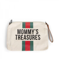 Childhome  -  Torebka Mommy's Treasures Paski Zielono - Czerwone