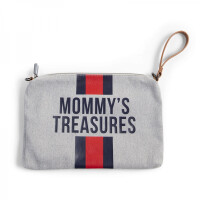 Childhome  -  Torebka Mommy's Treasures Paski Granatowo - Czerwone
