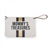 Childhome  -  Torebka Mommy's Treasures Paski Czarno - Złote