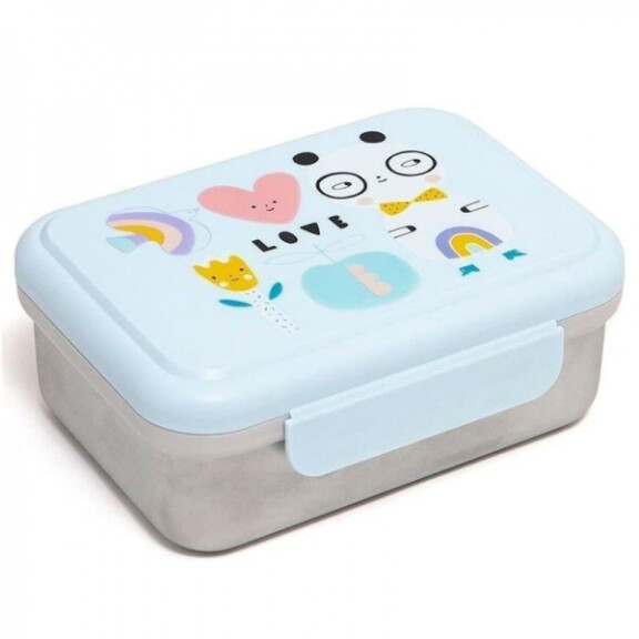 Petit Monkey - Petit Monkey  -  Śniadaniówka Lunchbox ze Szlachetnej Stali Nierdzewnej Panda Love