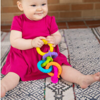 Fat Brain Toys      -     Bobo Przyssawki Grzechotki Dla Niemowląt Kółeczka PipSquigz Ringlets