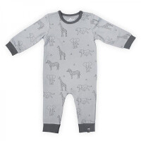 Jollein - Baby & Kids - Jollein  -  Piżamka Rozpinana z Bio Bawełny Organicznej Safari Grey 50/56