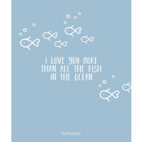Funkybox  -  Plakat Dziecięcy 30x42, Vintage Blue Fish