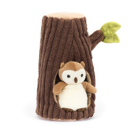 JellyCat - Forest Fauna Sowa w Drzewie 18 x 11 cm