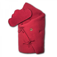 Hi Little One - Hi Little One - Kołderka z Podusią i Rożek z Oddychającej Bawełny Organicznej Gots Quilt Baby Horn Strawberry