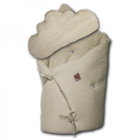 Hi Little One - Hi Little One  -  Kołderka z Podusią i Rożek z Oddychającej Bawełny Organicznej Gots Quilt Baby Horn Beige