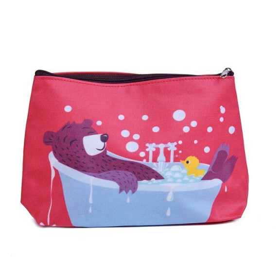 ThreadBear Design - Bawełniany Organizer,  Kosmetyczka, Miś