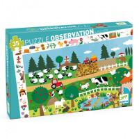 Djeco            -            Puzzle Obserwacyjne FARMA - 35 elementów DJ07591