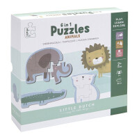 Little Dutch - Little Dutch Puzzle Zoo 6 Elementów Fsc Ld4899