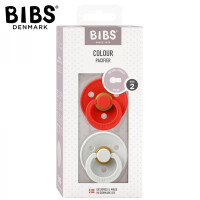 BIBS - Bibs Colour 2 - Pack Candy Apple & Haze m Smoczek Uspokajający Kauczuk Hevea