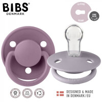BIBS - Bibs de Lux 2 - Pack Fossil Grey & Mauve Smoczek Uspokajający Silikonowy One Size