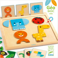 Djeco        -      Drewniana układanka magnetyczna GEO BASIC DJ06210