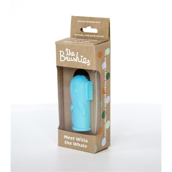 The Brushies - Szczoteczka Silikonowa na Palec Wieloryb Willa