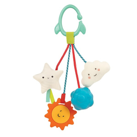 B.toys - Galaxy Sensory Rattle – Gryzak Kosmiczny z Zawieszkami Sensorycznymi