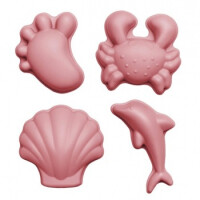 Funkit World  -  Silikonowe Foremki do Piasku 4 Szt. Scrunch  -  Pudrowy Róż