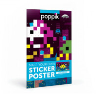 Poppik  -  Plakat Wyklejanka Pixel art Video Game 
