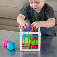 Fat Brain Toys    -    Sorter Sensoryczna Elastyczna Kostka Innybin