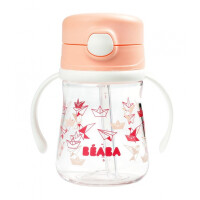 Beaba Butelka - Bidon Tritanowa ze Słomką 240 ml Light Pink 