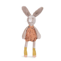 Moulin Roty     -      Przytulanka Maskotka Królik w ogrodniczkach rudy H40 678025
