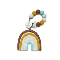 Loulou Lollipop  -  Gryzak Silikonowy z Zawieszką Neutral Rainbow