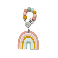 Loulou Lollipop  -  Gryzak Silikonowy z Zawieszką Pastel Rainbow