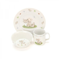 Jellycat  -  Porcelanowy Zestaw Naczyń do Jedzenia Królik