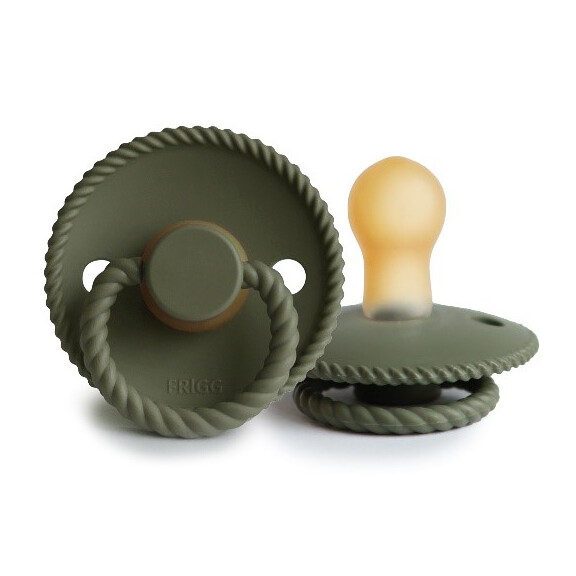 Frigg          -          Smoczek  z Naturalnego Kauczuku Frigg Rope   -  Olive   Rozmiar 0    -    6m