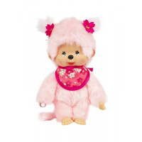Monchhichi   -   Pluszowa małpka dziewczynka Cherry Blossom, 20cm - Różowa