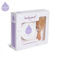Kokoso Baby Brush Set Zestaw Prezentowy Niemowlak Bez Ciemieniuchy