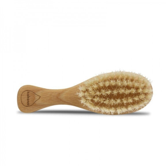 Kokoso Baby Natural Baby Brush Organiczna Szczoteczka do Wyczesywania Ciemieniuchy Noworodka i Niemowlaka