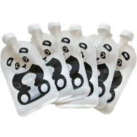 Fill'n Squeeze - Saszetki Wielorazowe z Podwójnym Zipem 6 Szt., Panda