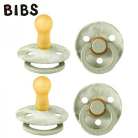 BIBS - Bibs Tie Diy Collection 2 - Pack Sage Ivory & Sage Ivory m Smoczek Uspokajający Kauczuk Hevea