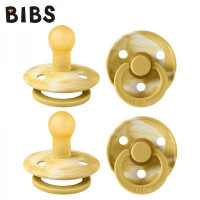 BIBS - Bibs Tie Diy Collection 2 - Pack Mustard Ivory & Mustard Ivory s Smoczek Uspokajający Kauczuk Hevea